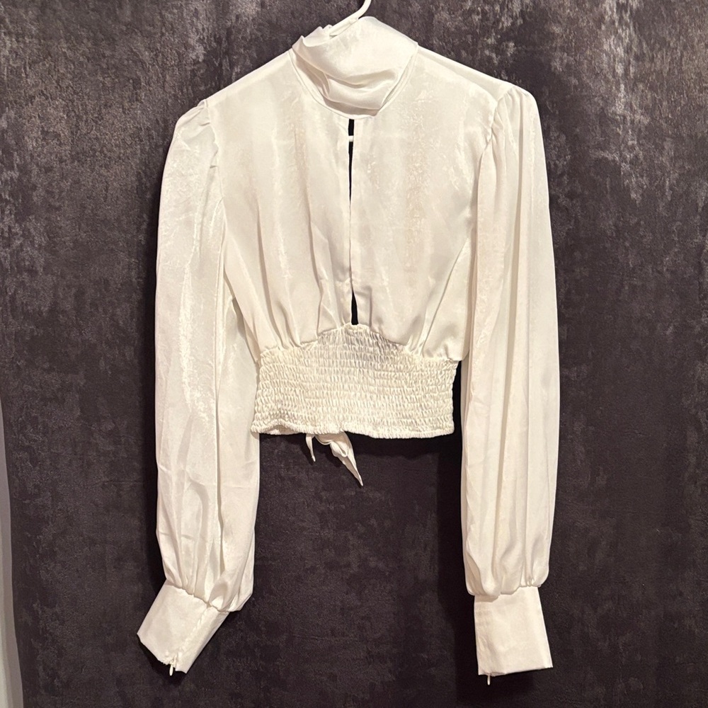 Reverse Cream Long Sleeve Blouse